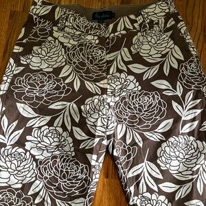 Boden size 10 shorts. Brown with white florals.